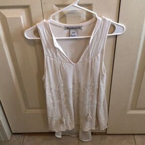American Rag company lace embroidered tank medium